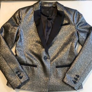 Banana Republic Metallic Silver Blazer